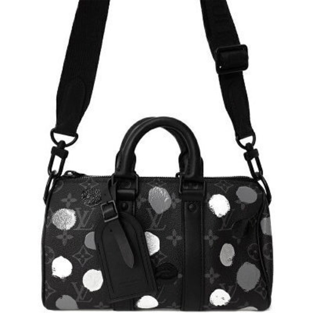 Louis Vuitton LV YK Monogram Eclipse Black Keepall Bandouliere Bag